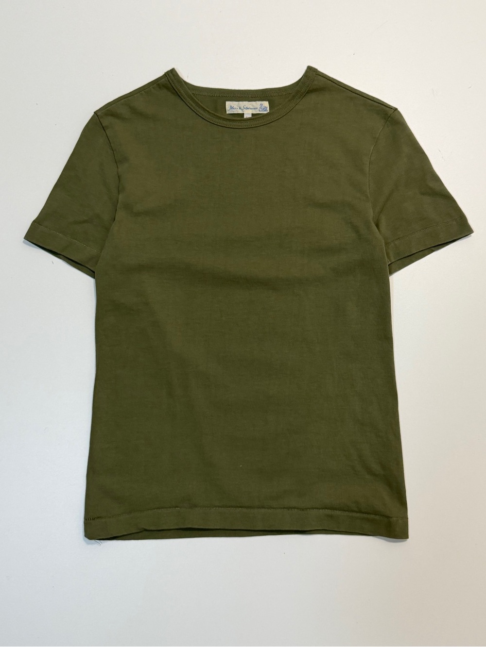 Merz B. Schwanen 215 Classic Army Loopwheel Short Sleeve T-Shirt Mens Small